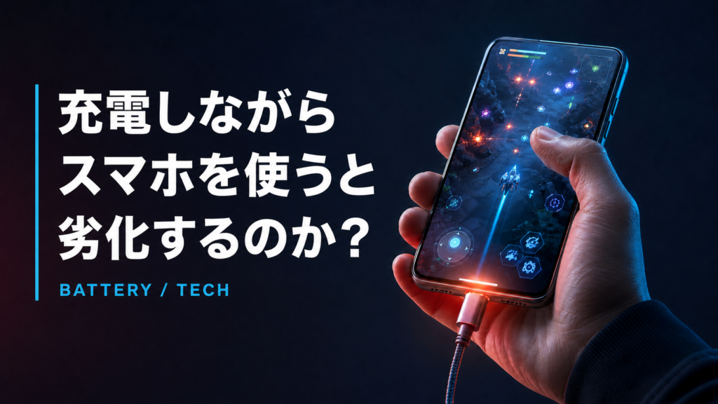 充電しながらスマホを使うと劣化するのか